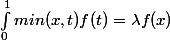  \int_0^1min(x,t)f(t)=\lambda f(x)